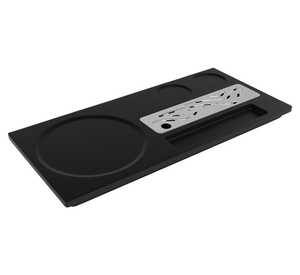Black Melamine Kettle Tray 